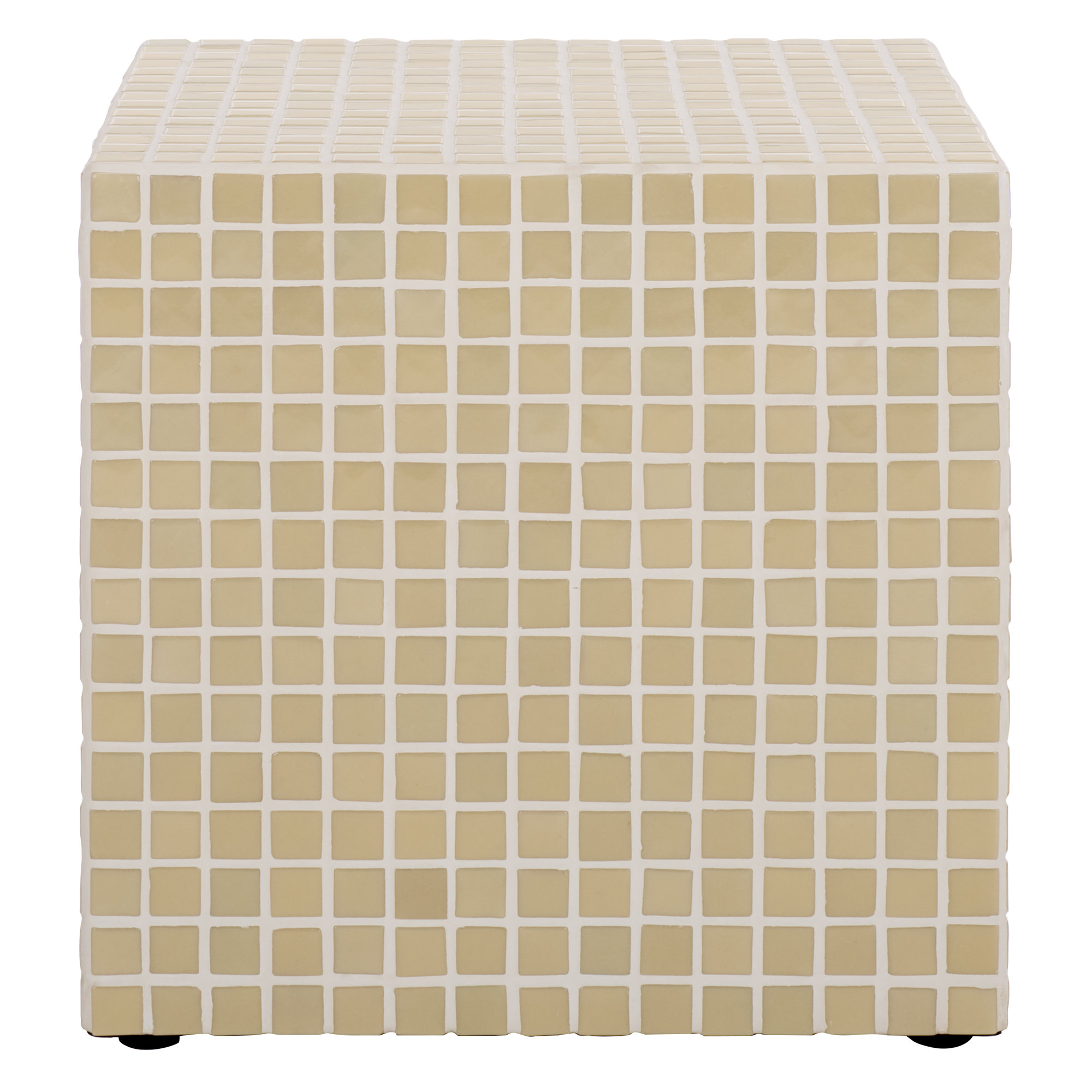 Hikari Cube Accent Table, Cream