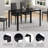 7-Piece Modern Design Timeless Kitchen Dining Glass Table And Chair Sets-1090108131