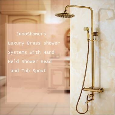 Juno Quinn Free Standing Shower Head with Bathtub Faucet And Hand Shower  System