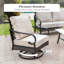 Ensemble de conversation pour 7 personnes avec chaises longues pivotantes, causeuse et table foyer-209755826