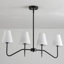 Lustre 4 lumières à abat-jour moderne en tissu 32,3 po Lumora-2138849226