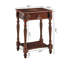 Table d'appoint en bois massif avec tiroir et tablette de rangement Halleli