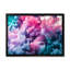 Turquoise et rose, art à l'encre liquide - décoration murale moderne en toile-709231087-709230996