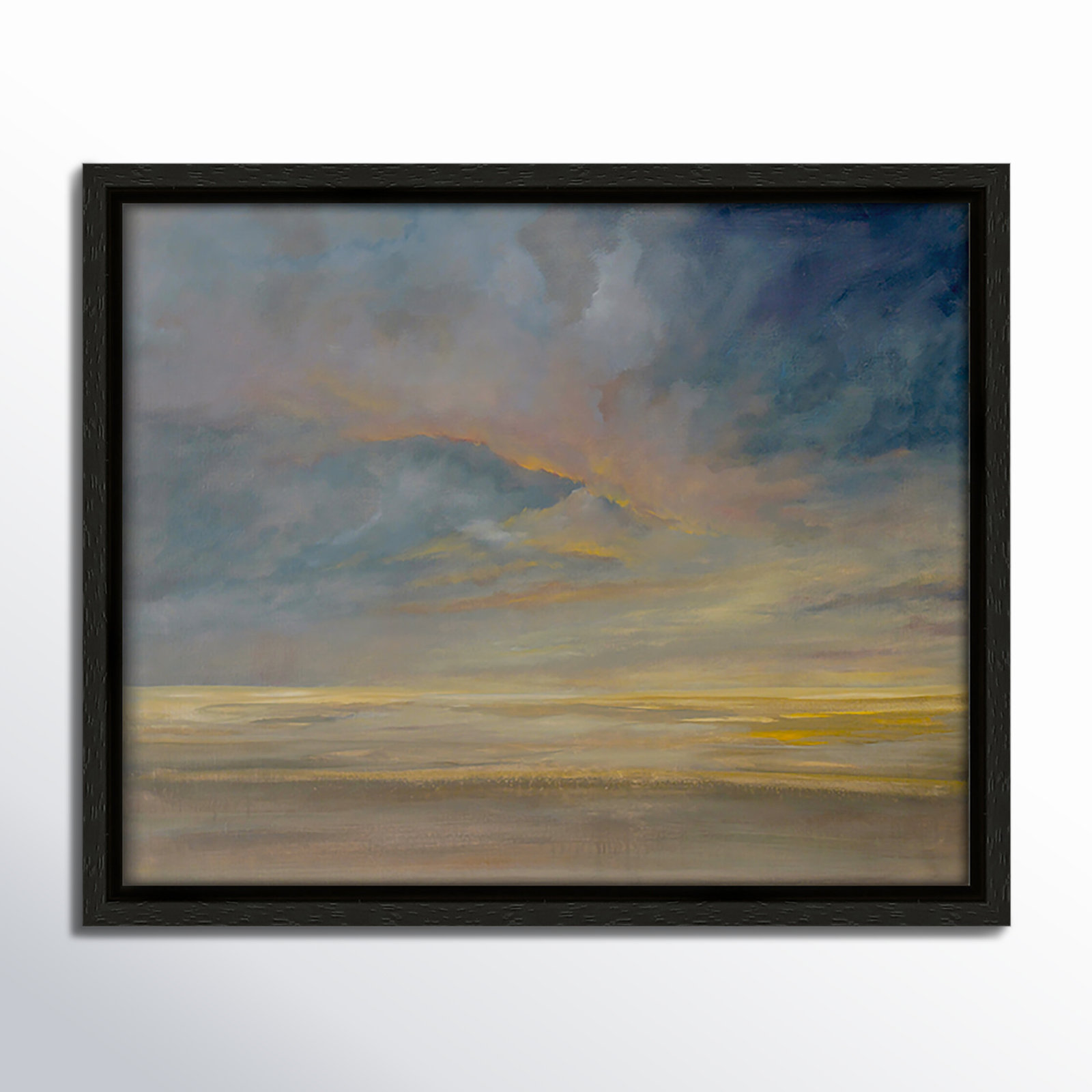 Saffi "Dawning Unrest" Painting, 9.5" H x 11.5" W, Black