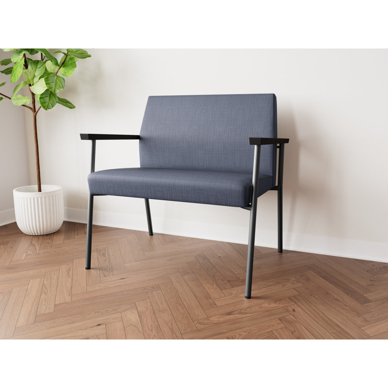 Lesro Chaise de bureau Mystic, Gris anthracite, Plot Line bleu marine