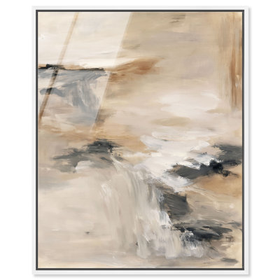 Tableau acrylique encadré Desert Gale IV, style bohème, par Art Remedy, cadre blanc, 20 x 24 pouces