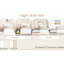 De lit simple et élégant avec lit gigogne fonctionnel en chêne blanc brillant pour chambre à coucher, compact-88844404-88844393