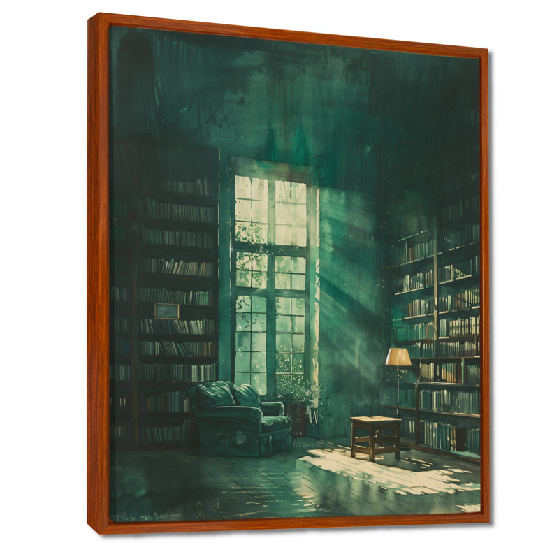 Nugent - Bibliothèques, art mural, H 16 po x l 32 po, Cadre flottant brun
