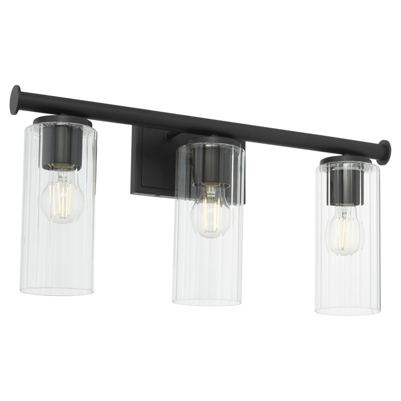 Ensemble de meuble-lavabo 3 lumières Mercier, Matte Black