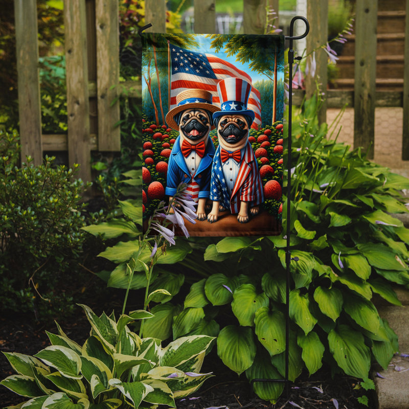 Drapeau All American Garden, Carlin bleu / rayures rouges