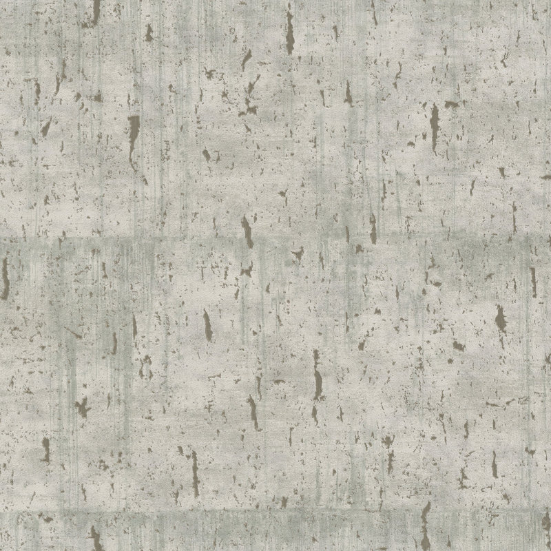 Edgemont Aged Concrete Metallic Texture Wallpaper Roll 10.05m x 0.70m, Grey