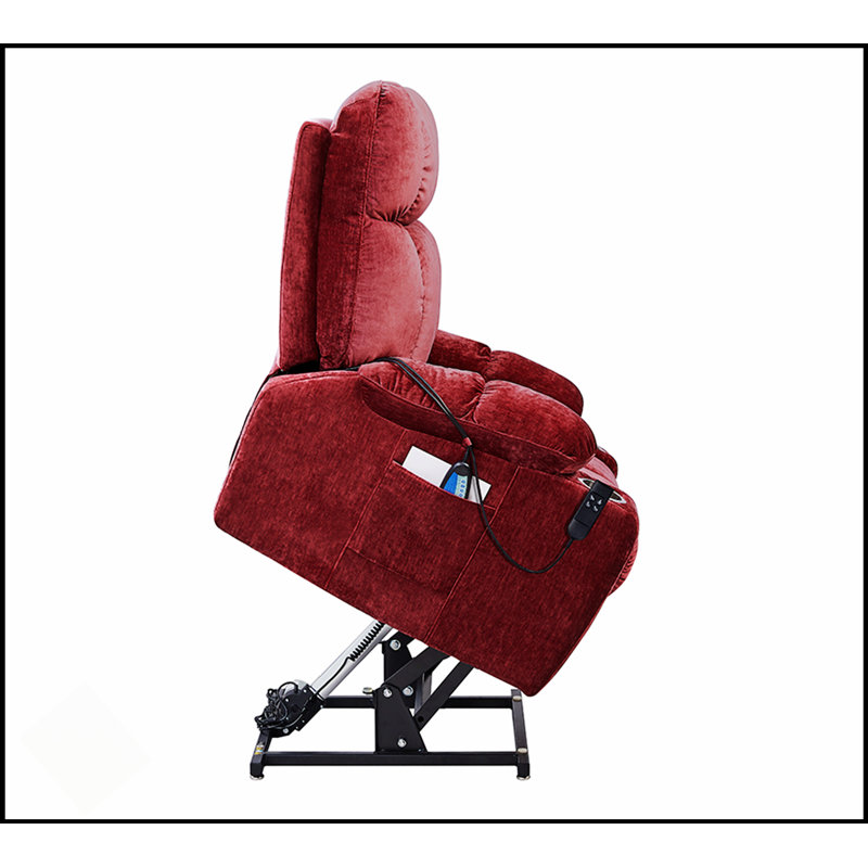 Double fauteuil inclinable motorisé OKIN Motor Lift pour personnes âgées, position infinie à plat à 180 ° avec chaleur et massage