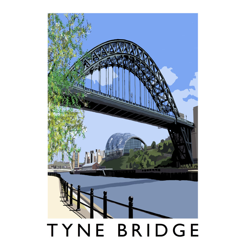 'Tyne Bridge' by Richard O'Neil - Print, No Frame, 40 cm H x 30 cm W x 1 cm D