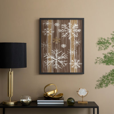 «Christmas Holiday Art», reproduction encadrée en bois massif