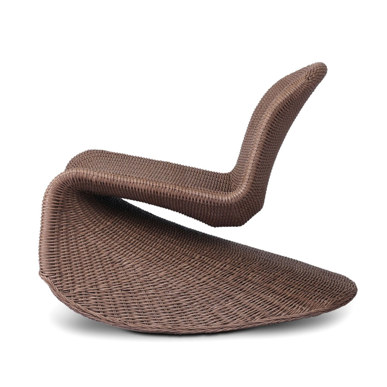Daughtery Wicker Outdoor Armless Lounge Chair, Tanned Weave