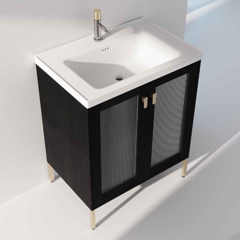 Ensemble de meuble-lavabo simple 27,8 po avec plateau en céramique Tunnis