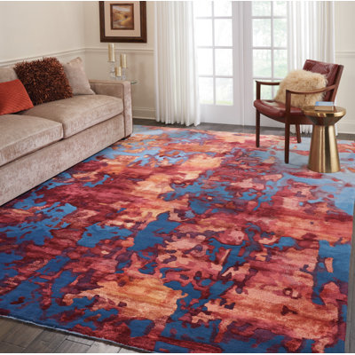 Tapis rouge moderne fait à la main Versailles