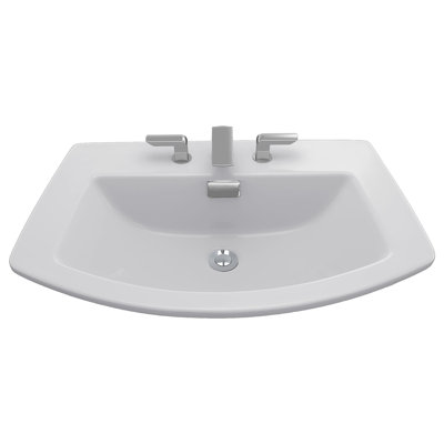 Lavabo de salle de bain encastré en porcelaine vitreuse avec trop-plein Soirée®