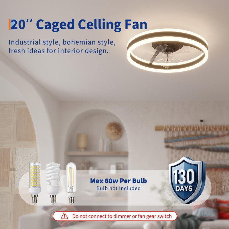 Luminaire de plafond de style maison de campagne 20 po Fandelier