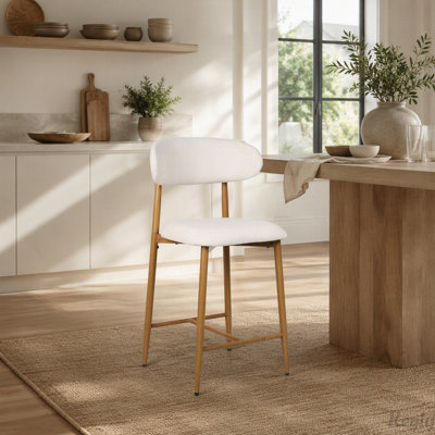 Ensemble de 4 tabourets de bar à hauteur de comptoir avec structure en métal