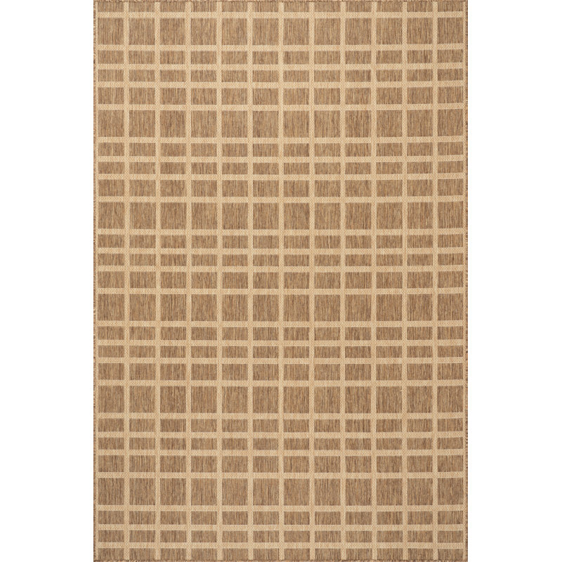 Vanya Modern Indoor/Outdoor Area Rug, Rectangle 6'7" x 9'