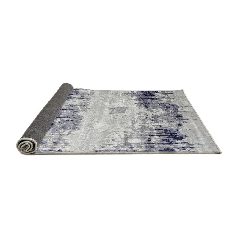 Tapis oriental gris / bleu marine, Rond 5 pi