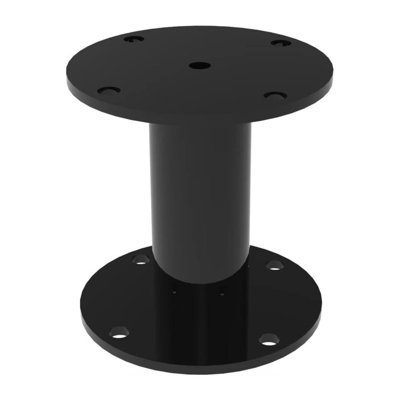 COATEDOUTDOORFURNITURE Trash Receptacle Surface Mount, Black