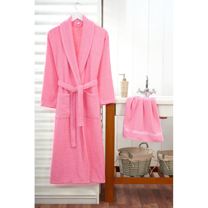 Peignoir mi-mollet avec poches Bogdans, Rose