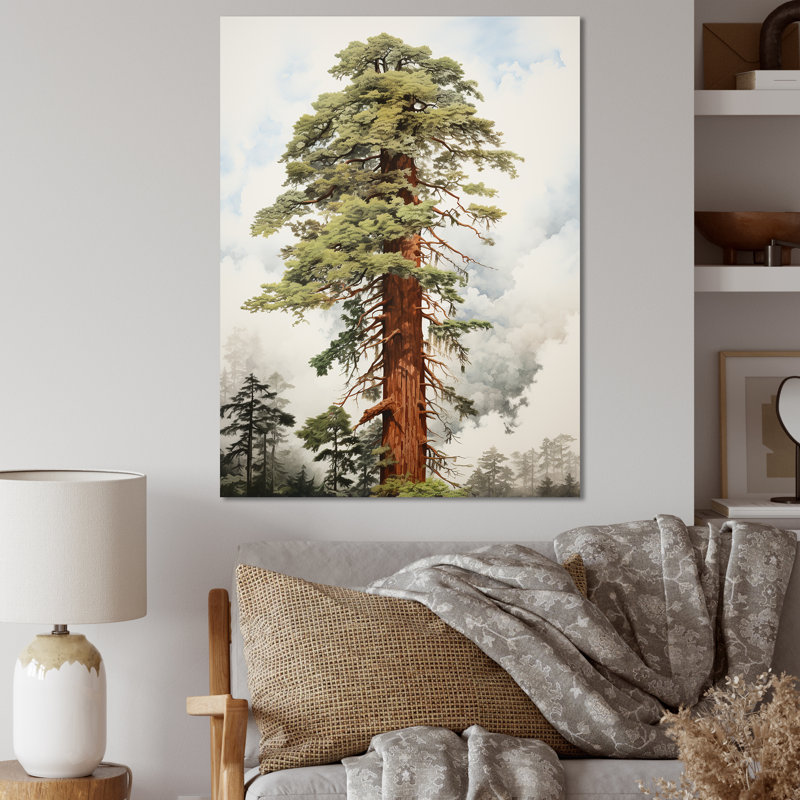 Redwoods Rise Solitude Landscape, reproduction d'art sur toile, H 40 po x l 30 po x P 1,5 po, Toile tendue