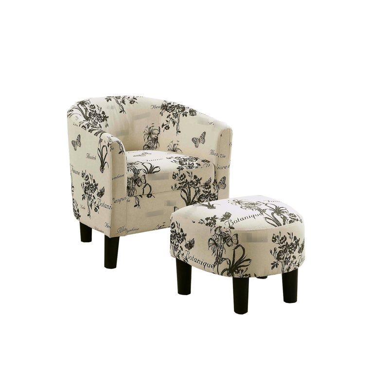 Chaise d'appoint blanche à dossier rond
