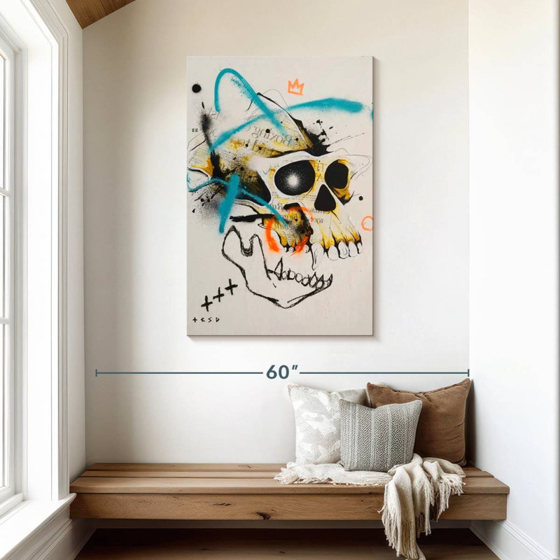 Crâne humain urbain Kerner Scary Pop, H 45 po x l 30 po