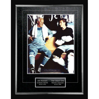 Photo de collection de 11 x 14 par Wayne Gretzky et Gordie Howe (24 po x 20 po)