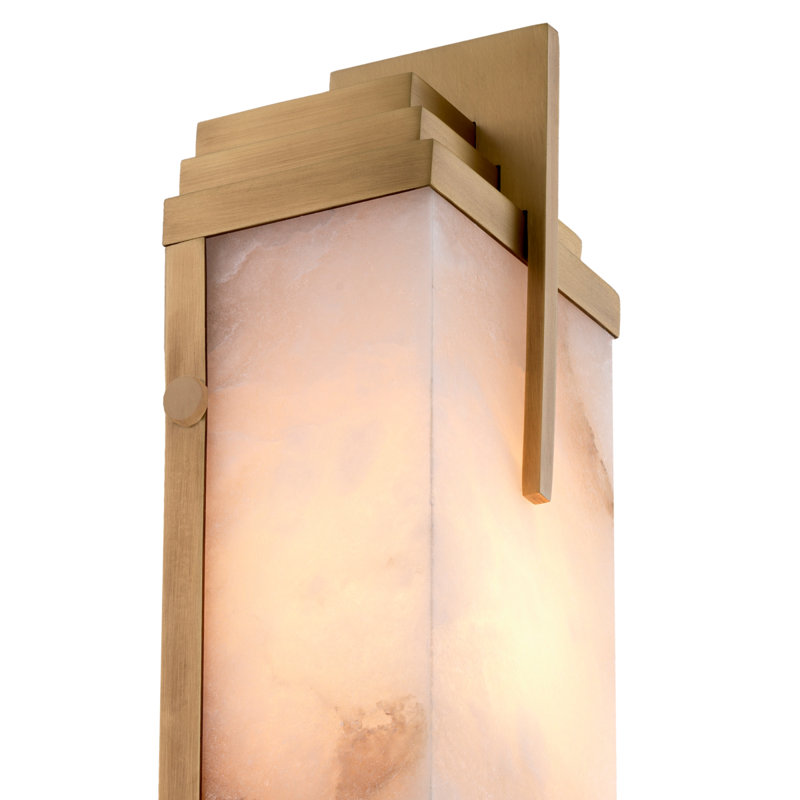 Harman Flush Mounted Sconce, Antique Brass