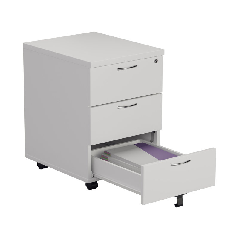 Buariki 40.4cm Wide 3 -Drawer Mobile File Cabinet, White