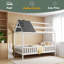 Lit simple en bois avec clôture