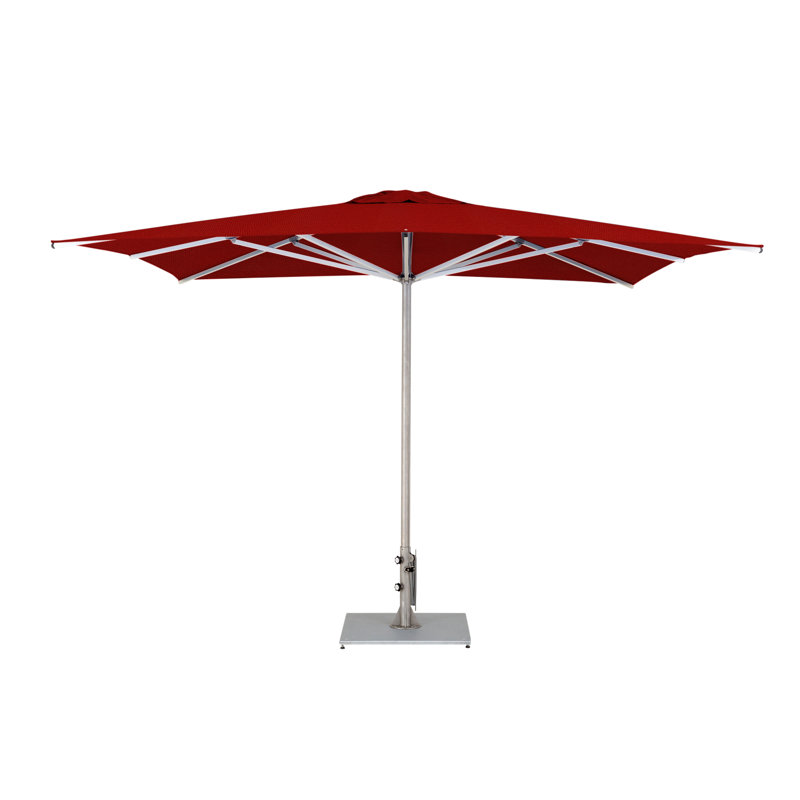 Storm 10' Square Umbrella, Double Stack Metal Plate, Mineral Blue