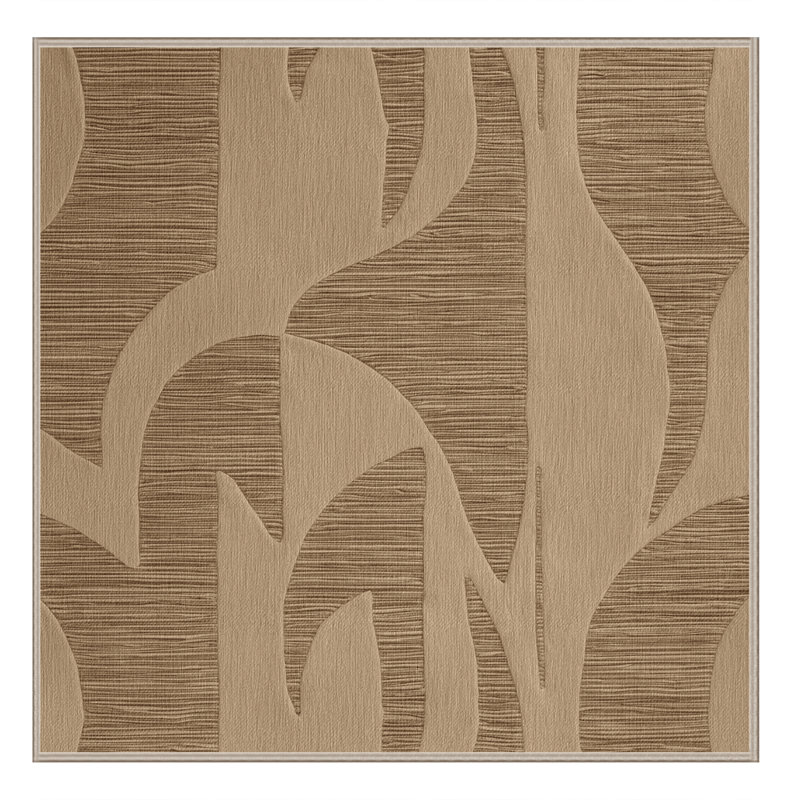 Machine Washable Abstract Brown Area Rug, Square 7'