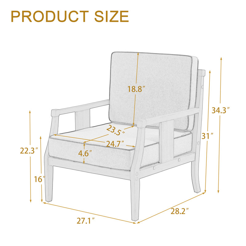 Chaise longue d'extérieur en bois de teck l 27,1 po avec coussin Louque, Gris foncé, Noir