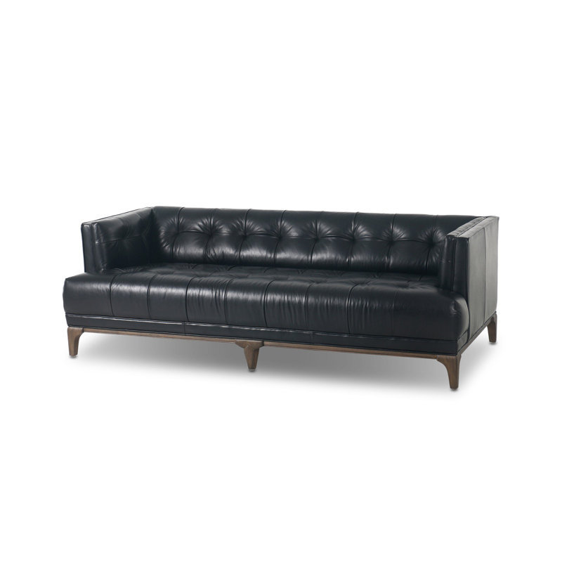 Dylan Sofa-78"-Rider Black, Rider Black Genuine Leather