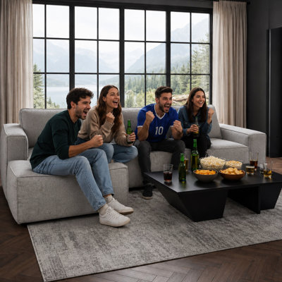 Pearl Chenille Modular Sofa with Piping Design – Comfortable, Stylish Sofa with Storage Pockets