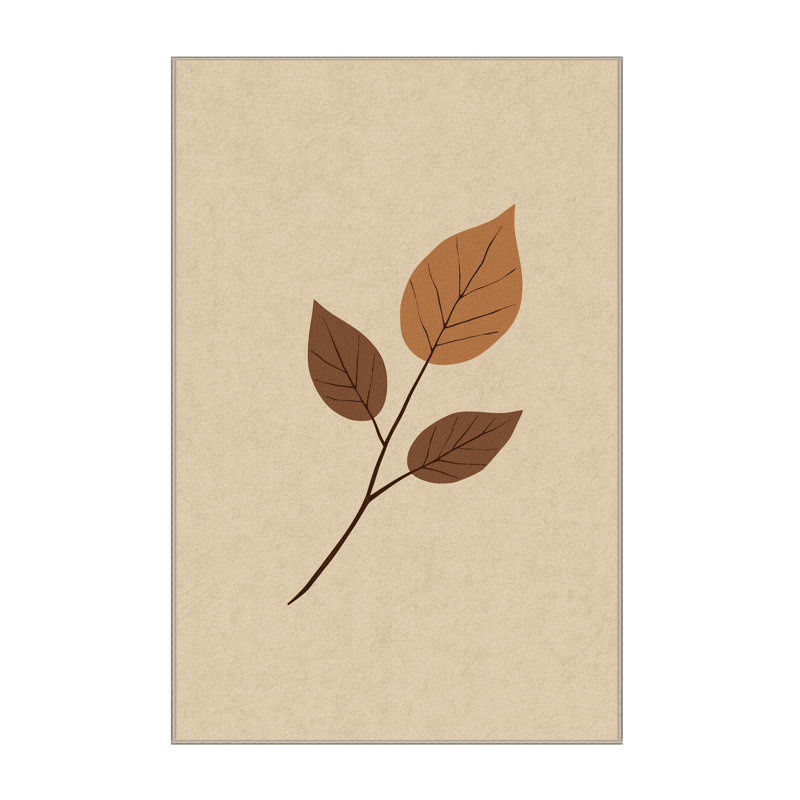 Soft Plush Everitt Thanksgiving Modern & Contemporary Abstract Area Rug in Beige – Beige Binding, 7x10