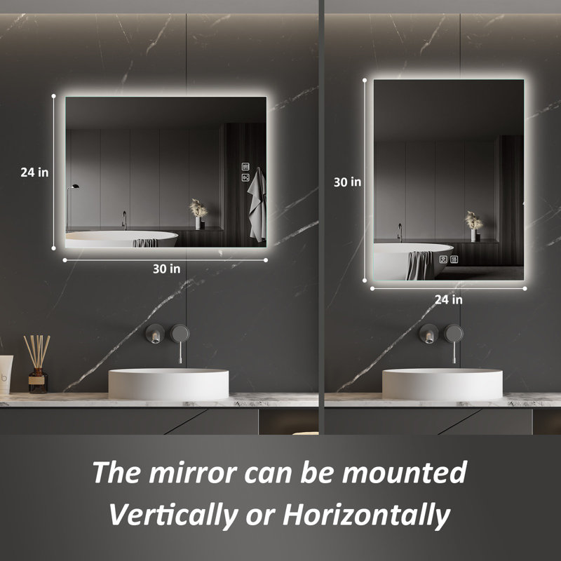 Miroir mural sans cadre Naliyah, 24 po x 30 po