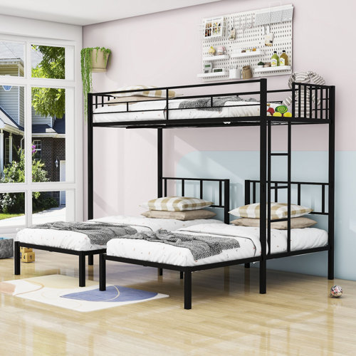 Isabelle & Max™ Metal Triple Twin Bunk Bed & Reviews | Wayfair