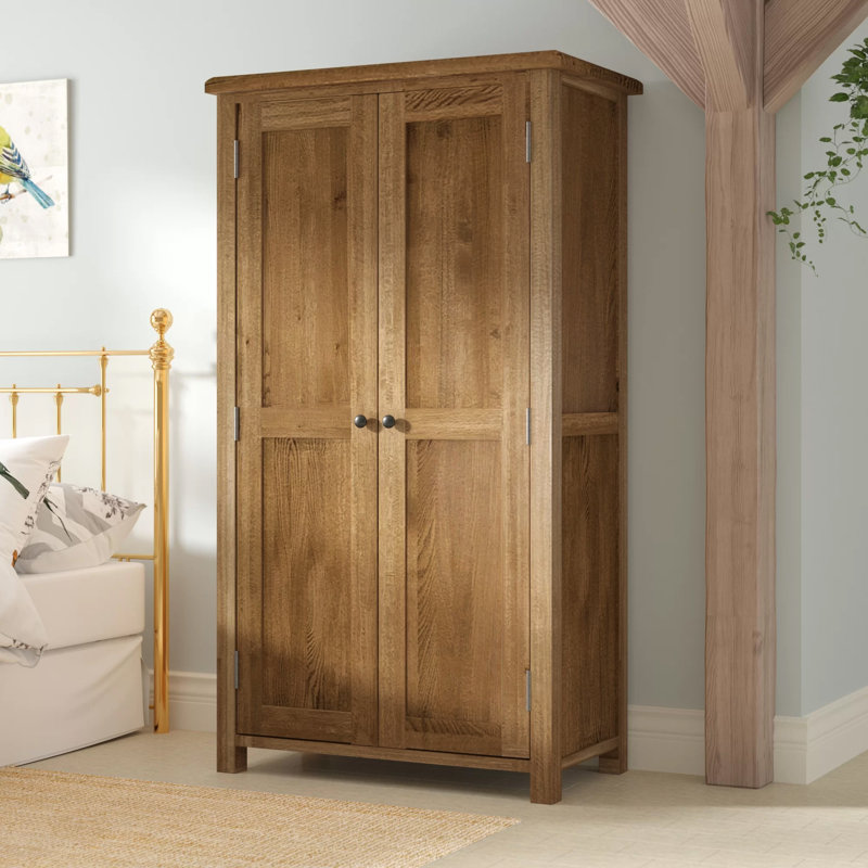 2 Door Solid Wood Wardrobe
