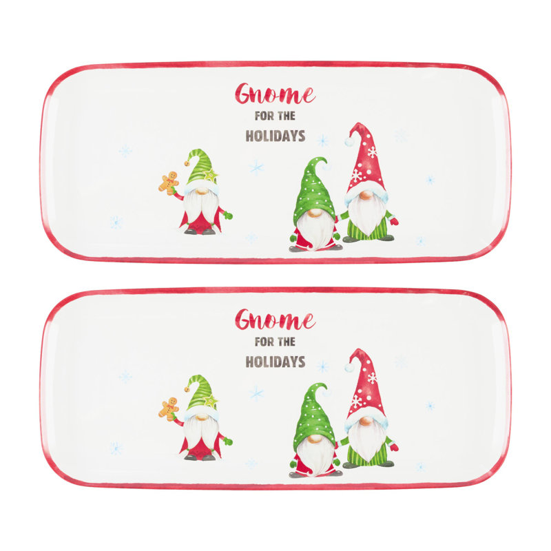 2-Piece Gnomies 15" Tray