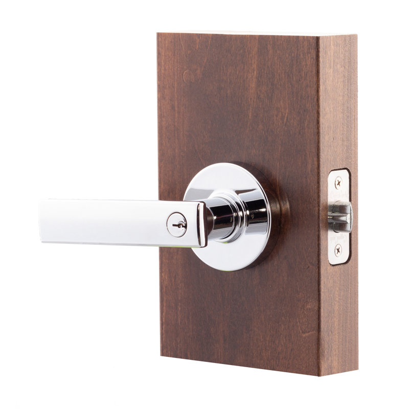 Levier de porte à clé résidentielle Craftsman, Acier inoxydable poli