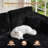 Seren Boneless 106" Modular L-shaped Sectional Sofa With Ottoman, No-assembly Cloud Couch, Boneless Design For Modern Living-116240535-116240537