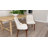 High Back Dining Chair with Ergonomic Curved Back, Padded Seat & Solid Wood Legs-184991993