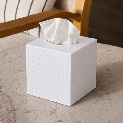 Hand Hammered Metal Tissue Box Cover