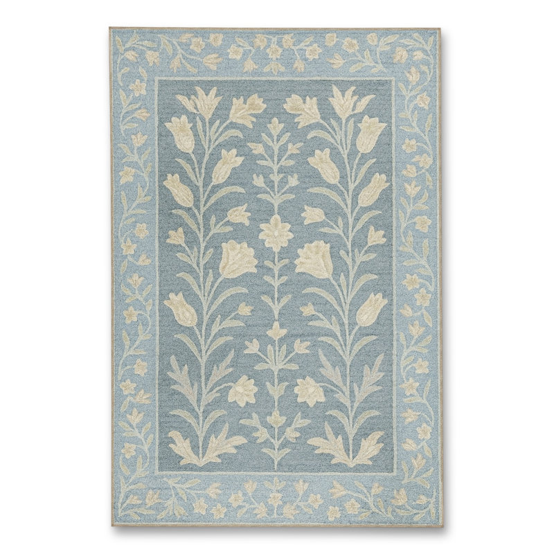 Tapis vert tissé à motif lavable Mosso, 2'6" x 9'10"